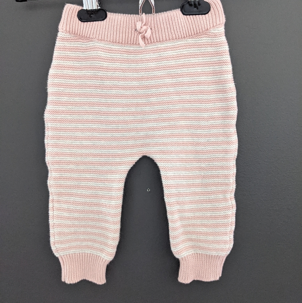 Light pink & white knit joggers - Picture 1 of 3